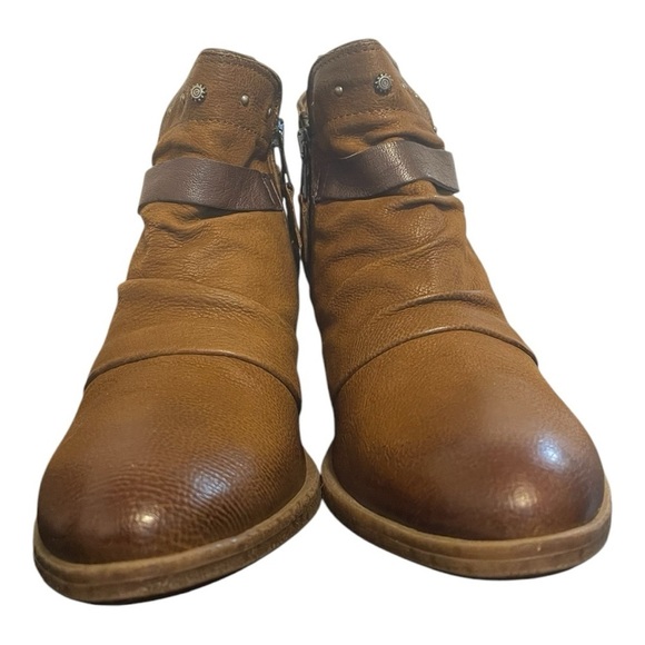 Miz Mooz Karima Leather Brown Western Ankle Buckle Boot Bootie EU 40 NIB - Picture 5 of 13